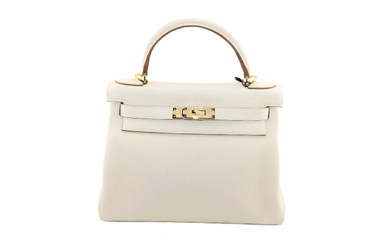Hermes Kelly 28 Togo Craie