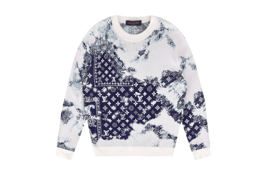 Louis Vuitton Blue Monogram Bandana Sweater