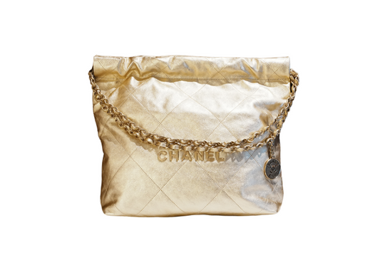 Chanel 22 Small Metalic calf Leather Handbag