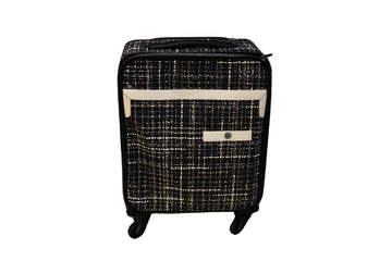 Chanel TWEED JACKET Coco Mark Suitcase Black