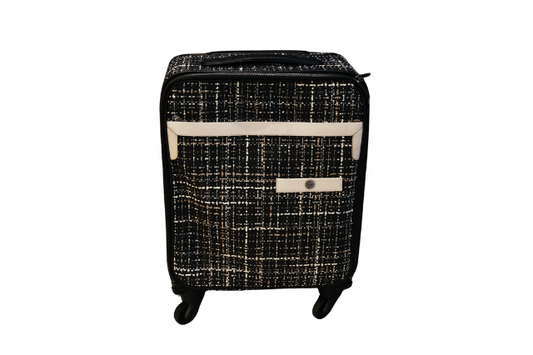 Chanel TWEED JACKET Coco Mark Suitcase Black