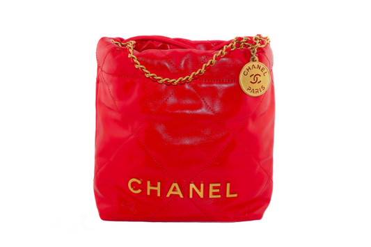 Chanel Hand Shoulder Bag 22 MIni 2 Way Red