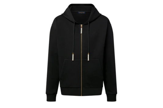 Louis Vuitton Embroidered Zipped Jersey Hoodie