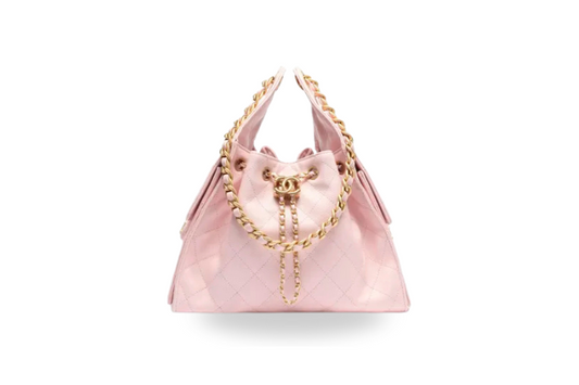 Handbag 25 Pink Small Grained Calf Skin & Gold Tone