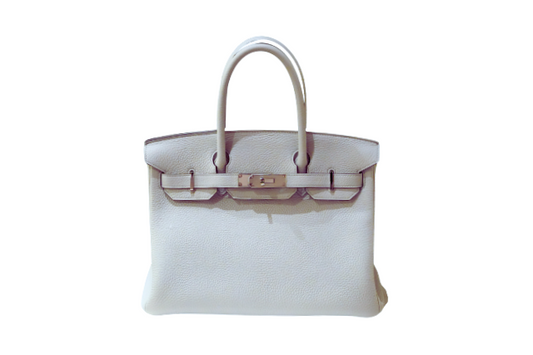 Hermes Birkin 30 Taurillon Clemence Blue Pale