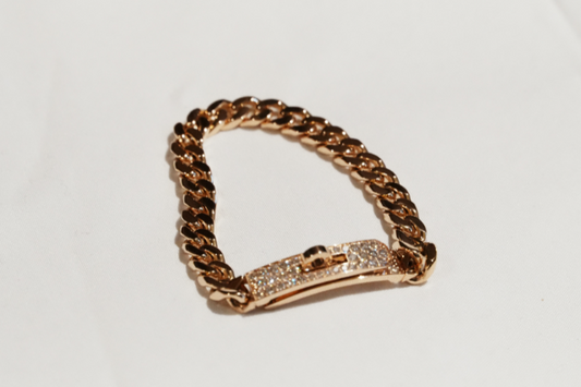 Hermes Kelly Gourmet Rose Gold Bracelet with Diamonds