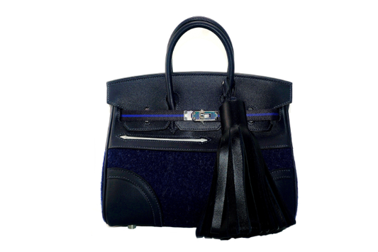 Hermes Birkin 25 Blue Go Team Swift, Milo Lambskin Feutre and New White B stamp