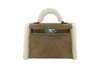 Hermes Mini Kelly Teddy Gris Caillou Etoupe W Stamp