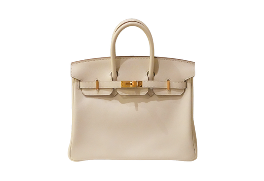Hermes Birkin 25 Swift Gris Pale W Stamp
