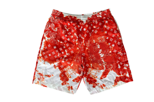 Louis Vuitton Bandana Board Swim Red Shorts