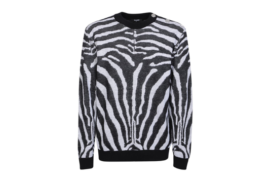 Balmain Zebra Print Pullover