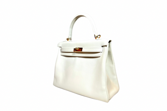 Hermes Kelly 25 Swift Inner Stich New White W Stamp