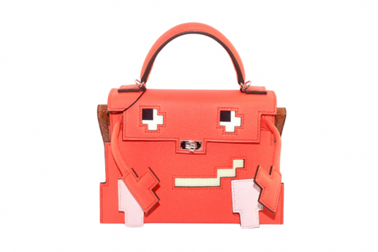 Hermes Kelly Doll picto 19 Epsom/Matt Alligator Rose Texas, Mauve Pale and Vert Fizz B stamp
