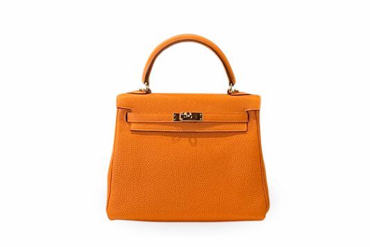 Hermes Kelly 25 Togo Orange W stamp