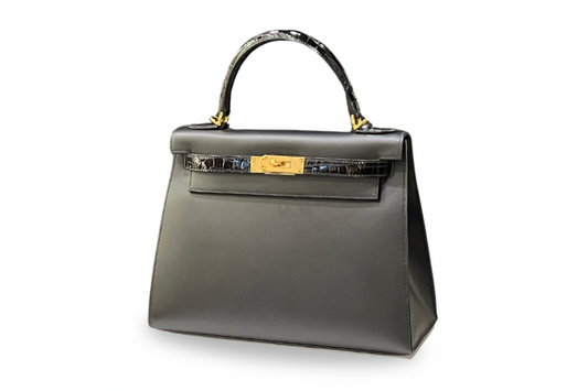 Hermes Kelly 28 Touch Niloticus Black
