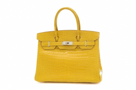 Hermes Birkin 30 Porosus Jaune