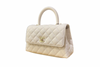 Chanel caviar quilted Small Flap Bag With Top Handle white