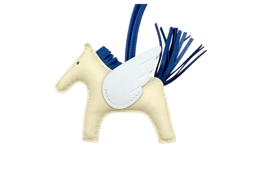 Hermes Pegasus Charm White/Light Blue/Blue