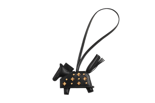"Hermes Rodeo Rock Charm Black/Gold Metal