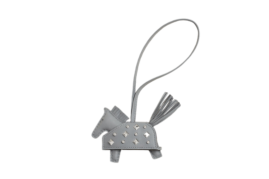 Hermes Rodeo Rock Charm Gray/Silver Metal