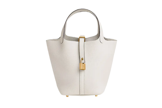 Hermes Picotin Rock PM Trillion Clemence White