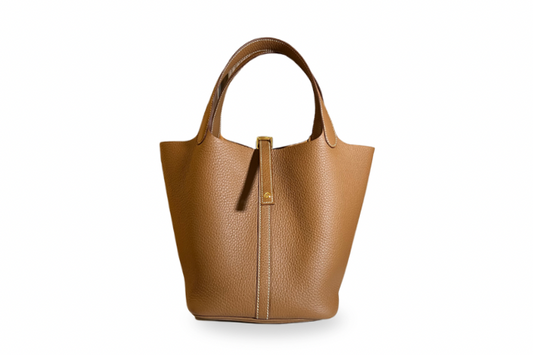 Hermes Picotin MM Taurillon Clemence Gold K Stamp