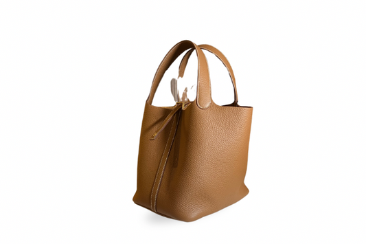 Hermes Picotin MM Taurillon Clemence Gold K Stamp