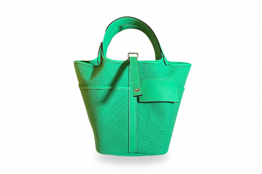 Hermes Picotin PM Cargo swiift/Toile Vert Comics B stamp