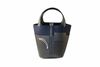 Hermes Wool Felt Swift Go Team Picotin Lock 18 PM Caban/Bleu Nuit