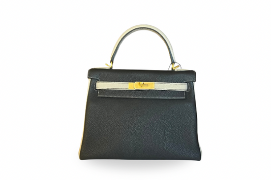 Hermes Kelly 28 Togo Toureiere Gray / Black