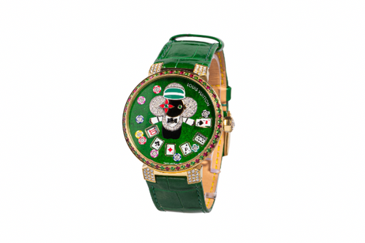 Louis Vuitton Aligator Tambull Slim 18K Yellow Gold