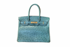 Hermes Brikin 30 Ostrich Blue