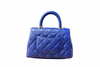 Chanel Caviar Quilted Mini Flap Bag with Top Handle Blue