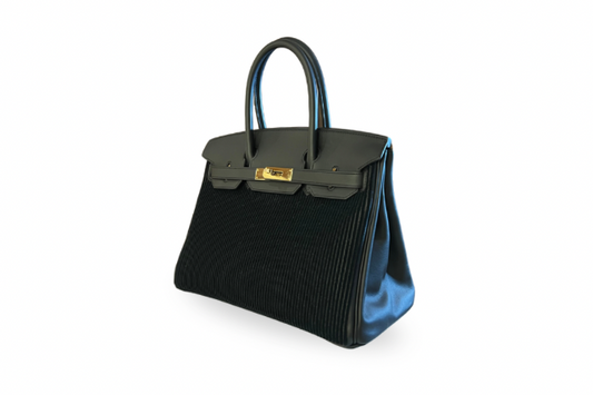 Hermes Birkin 30 Cote a Cote Tuffetage Swift Caban Noir B stamp