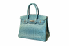 Hermes Brikin 30 Ostrich Blue