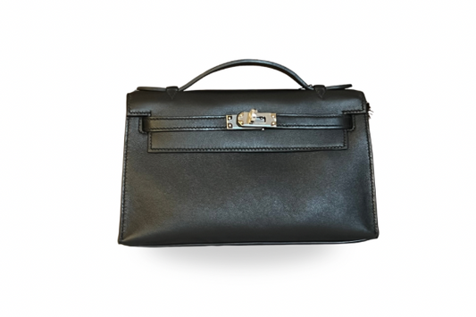 Hermes Kelly Pochette Swift Black