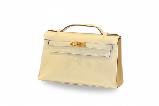 Hermes Kelly Pochette Swift Craie