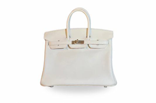 Hermes Birkin 25 Swift New White
