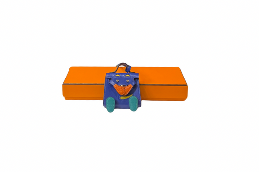 Hermes Kelly Doll Bag Charm Bleu Electroric / Feu /Jaune de naples / Vert verone
