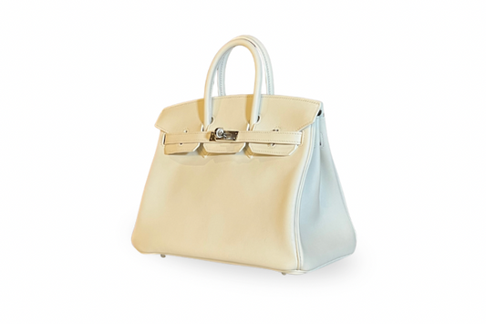 Hermes Birkin 25 Swift New White