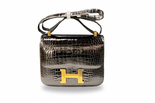 Hermes Constance 24 Alligator Black