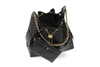 Chanel Handbag 25 Black Large Grained Calf Skin & Gold Tone