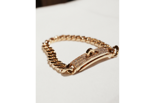 Hermes Kelly Gourmet Rose Gold Bracelet with Diamonds