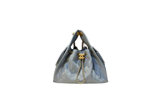Chanel Handbag 25 Dark Blue Small Grained Calf Skin & Gold Tone
