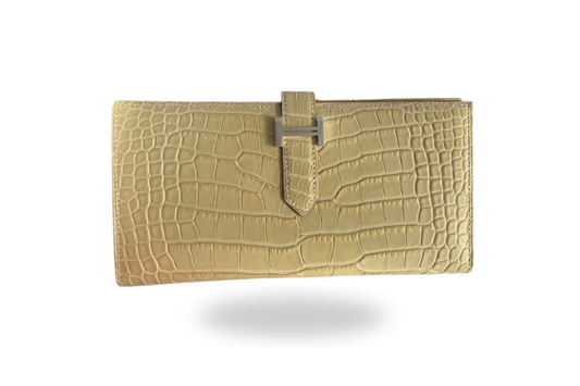 Hermes Bearn Wallet Matte Crocodile