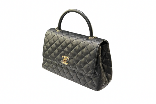 Chanel Matelasse Coco Top Handle Caviar Skin
