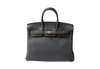 Hermes Birkin 25 Taurillon clemence Blue de Prusse B Stamp
