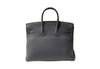 Hermes Birkin 25 Taurillon clemence Blue de Prusse B Stamp