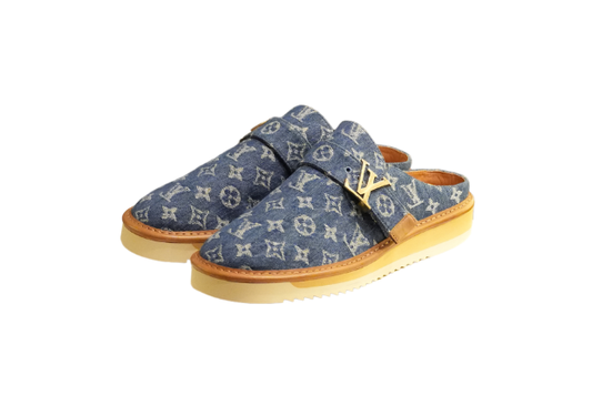 Louis Vuitton Cosy Mule Monogram Denim Navy