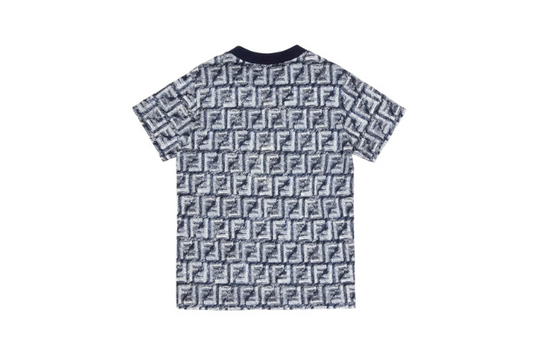 Fendi T shirts FF logo Black/ White